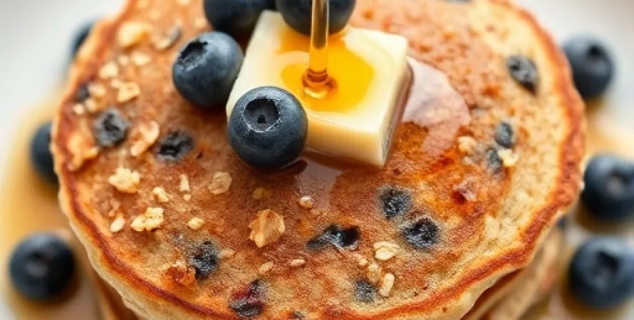 Crêpes d'avoine aux bleuets