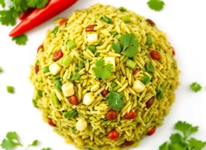 Riz vert mexicain végétarien