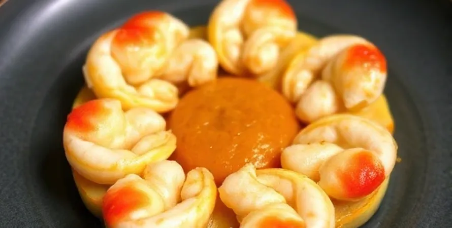 Gâteaux de crevettes au maïs avec salsa de mangue