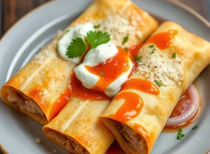Chimichangas au poulet et fromage