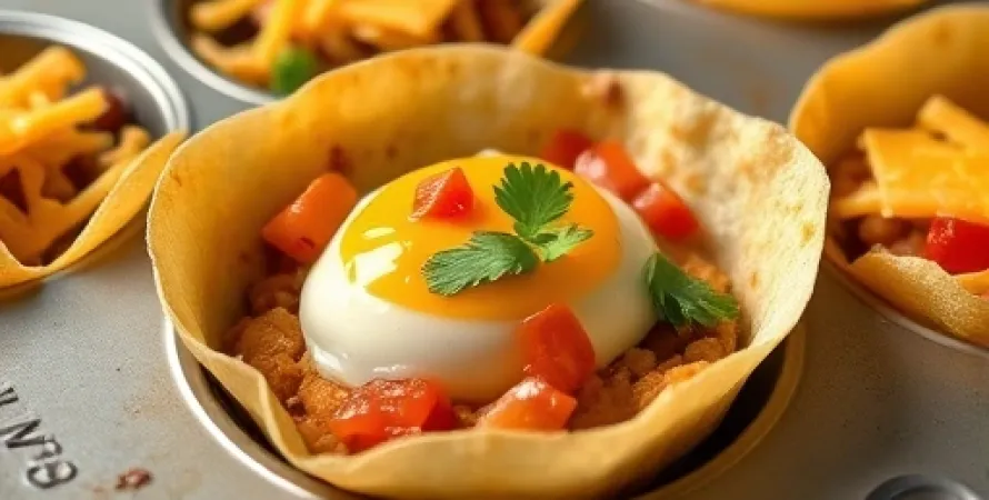 Tacos au oeuf en coupe