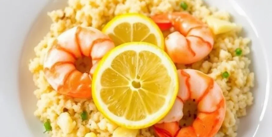 Couscous aux crevettes au citron