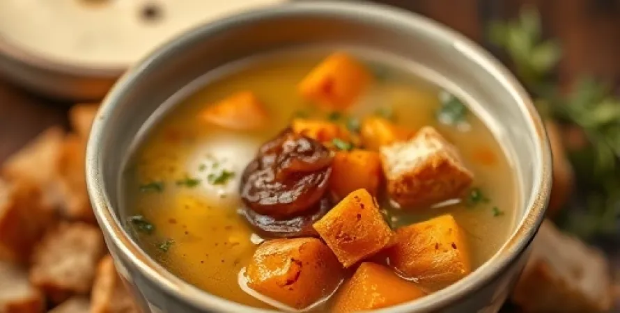 Potage de butternut au four