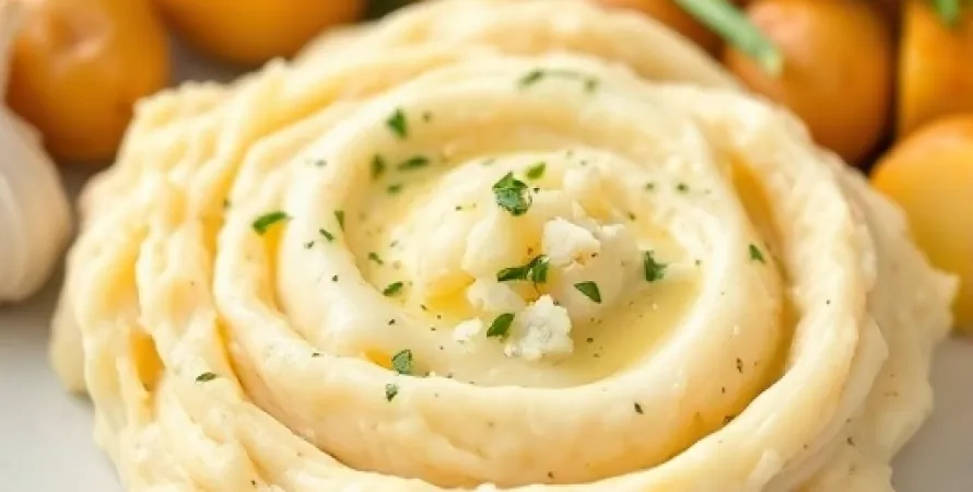 Pommes de terre écrasées à la crème fraîche