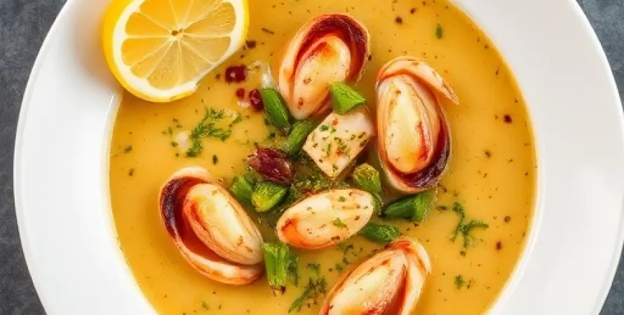 Soupe crémeuse de crevettes aux épices