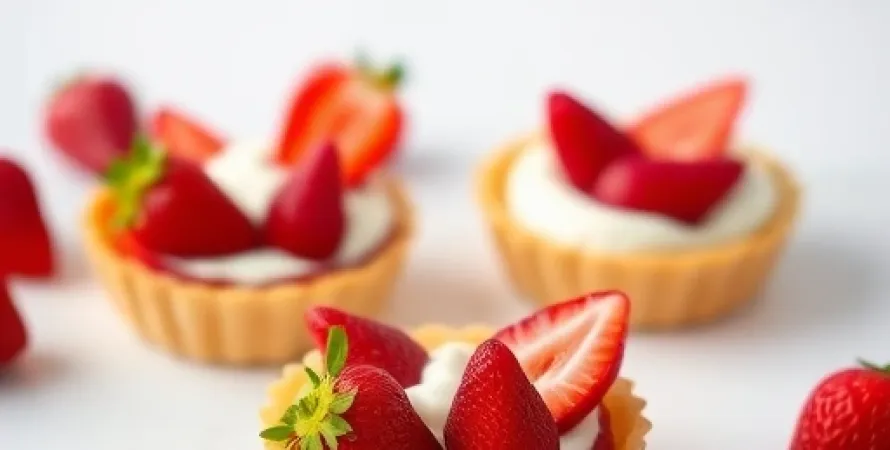 Tartelettes aux fraises sans cuisson