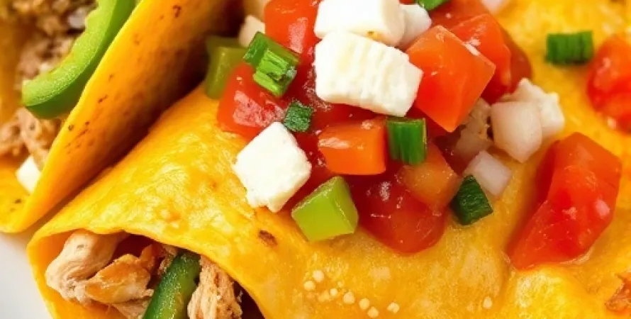 Omelette tacos Mexicains