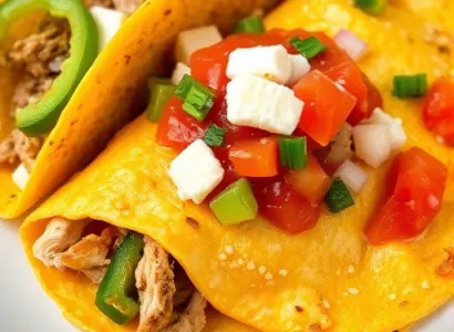 Omelette tacos Mexicains
