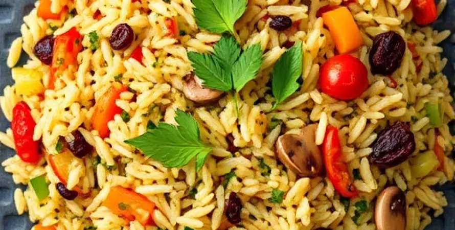 Riz aux légumes et herbes