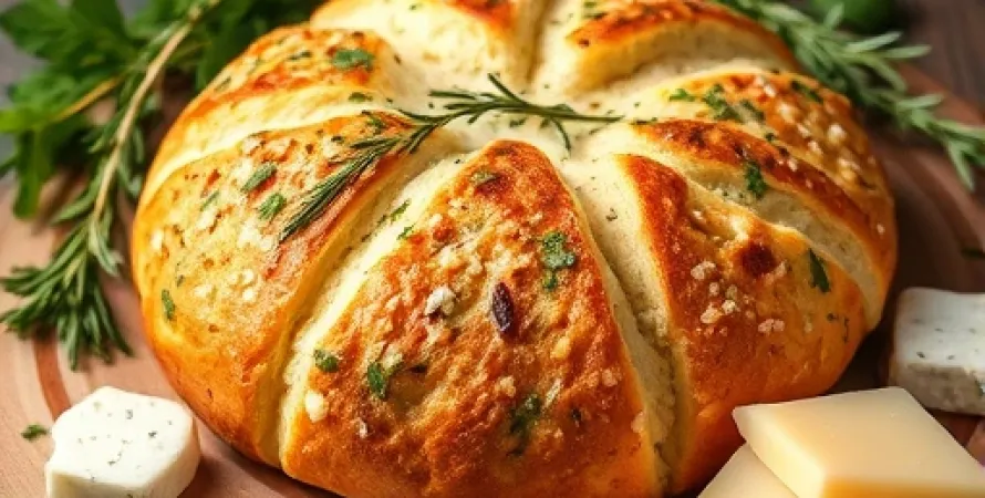 Pain italien aux herbes et fromages