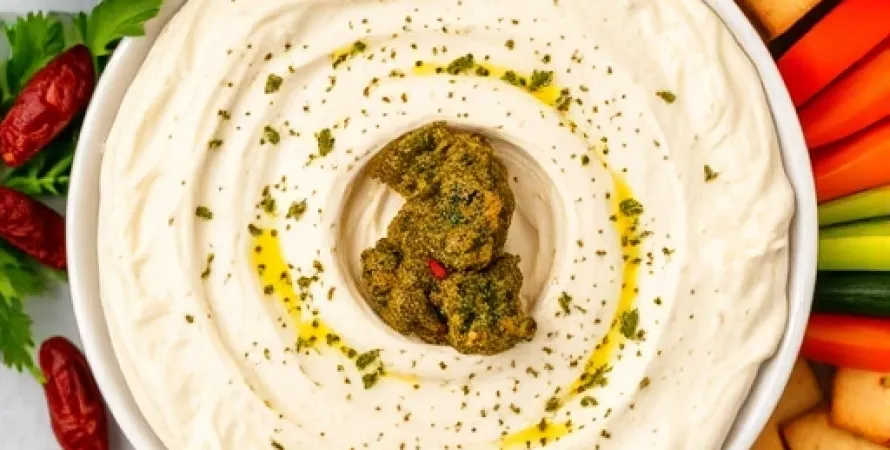 Dip de fromage au pesto et tomates séchées
