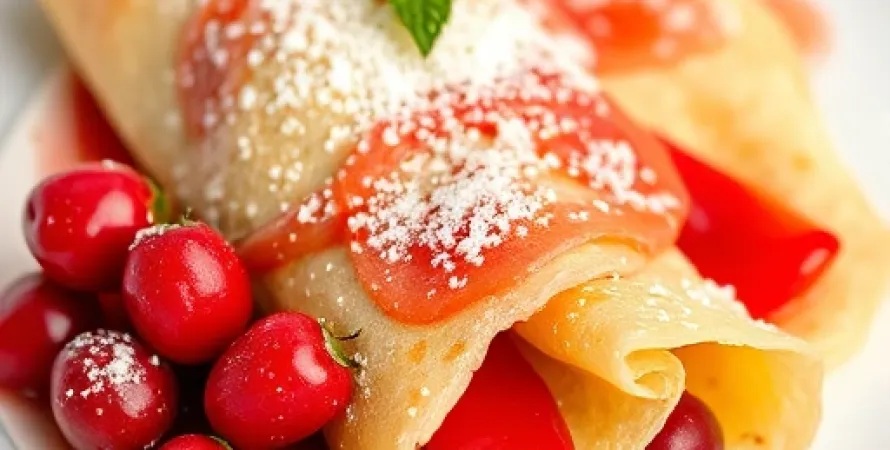 Crepes aux baies de lingon