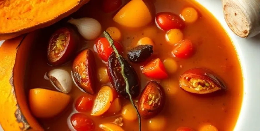 Potage de courge et tomate