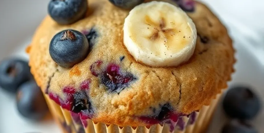 Muffin aux bleuets et banane