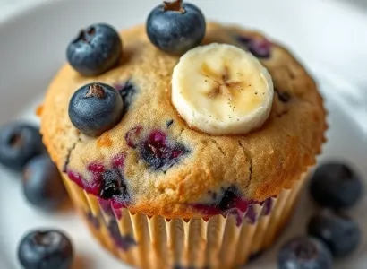 Muffin aux bleuets et banane