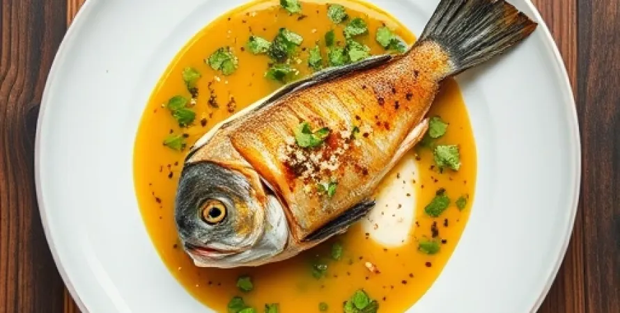 Poisson au sauce de poblano