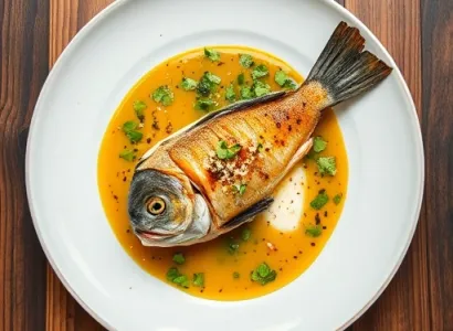 Poisson au sauce de poblano