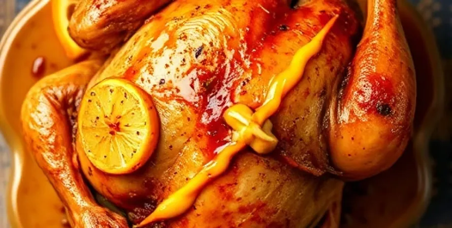 Poulet à la glace d'oranges