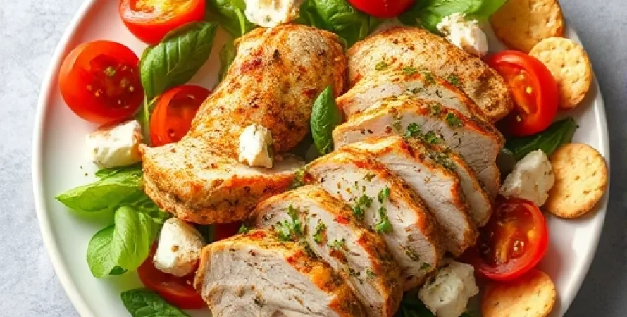Salade de poulet chipotle dans des tomates