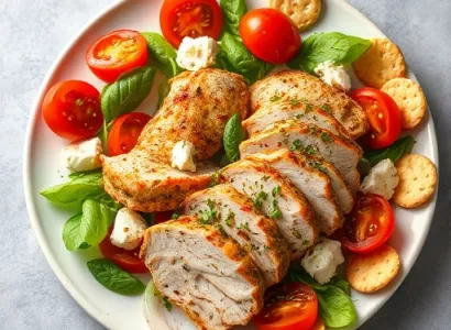 Salade de poulet chipotle dans des tomates
