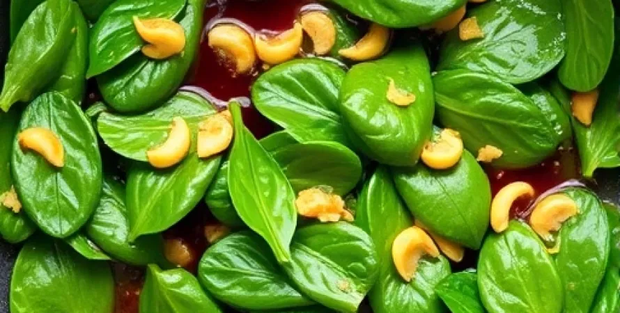 Épinards sautés au teriyaki