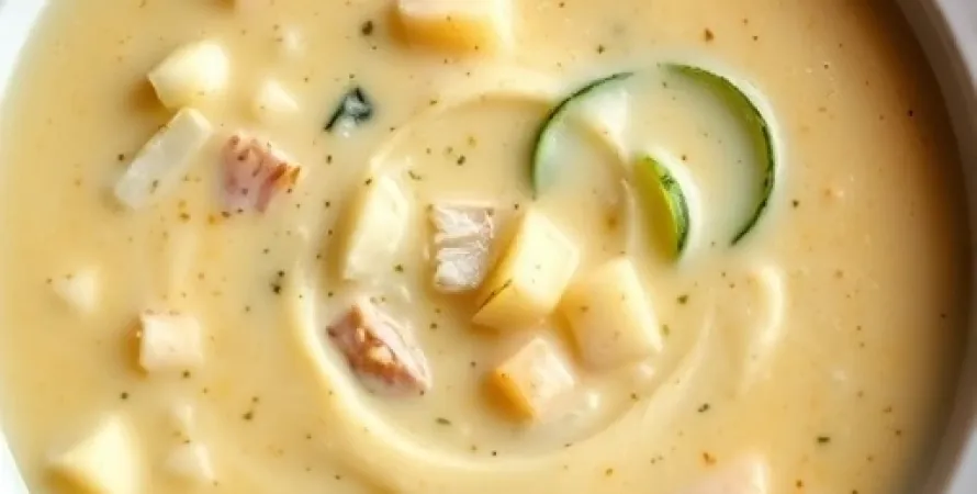 Soupe de pommes de terre et courgettes