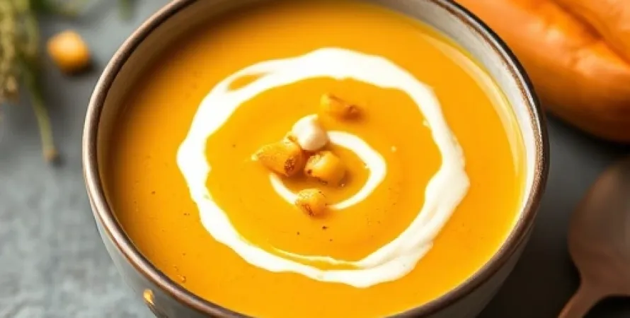 Potage de courge et maïs