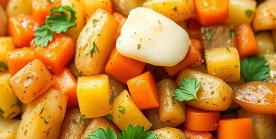 Hash de pommes de terre et carottes