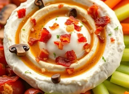 Dip de champignons et lardons