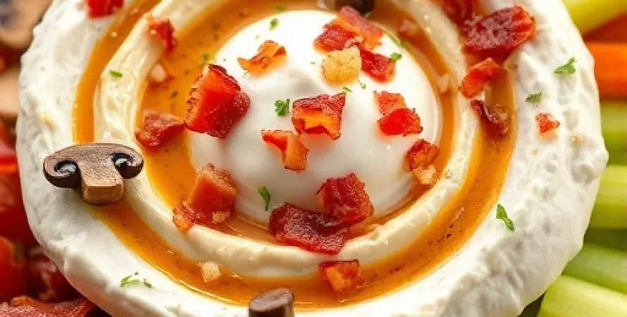 Dip de champignons et lardons