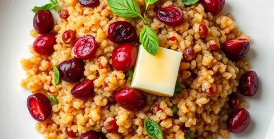 Quinoa aux cerises et herbes