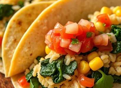 Tortillas épinards et riz