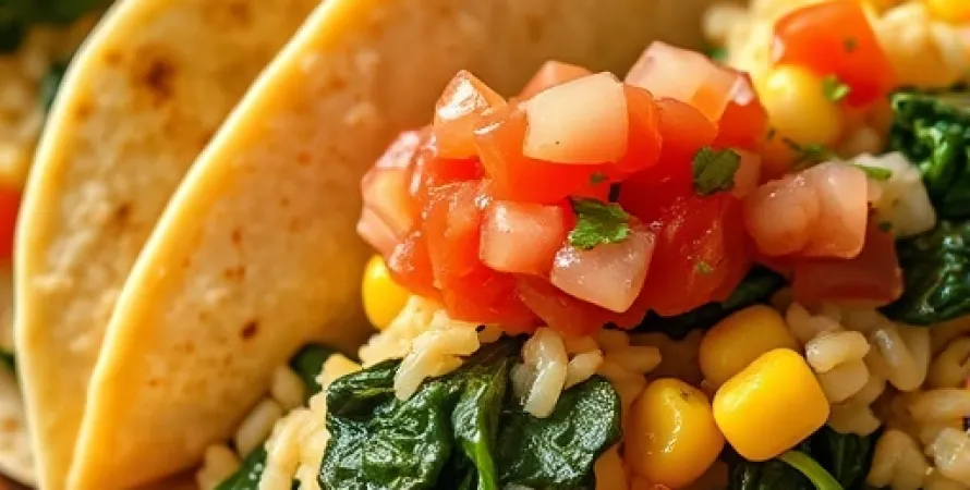 Tortillas épinards et riz