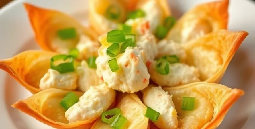 Rangoon de crabe au four