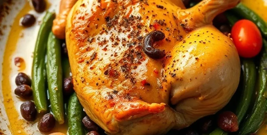 Poulet et haricots noirs au chili