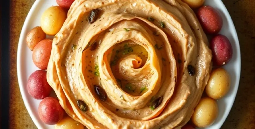 Purée de patates rouges et doux