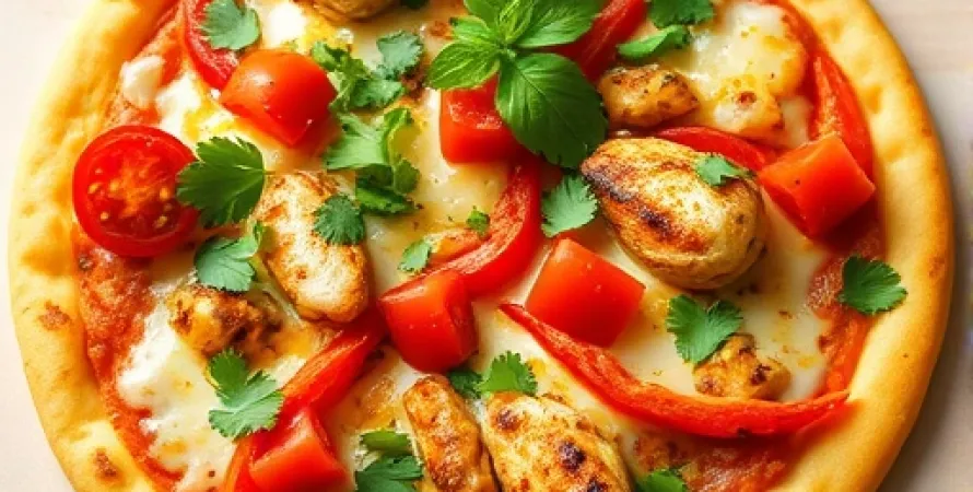 Pizza au poulet mexicain