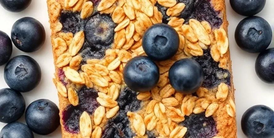 Carres d'avoine aux bleuets