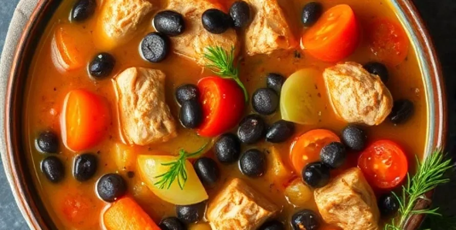 Potage de haricots et porc