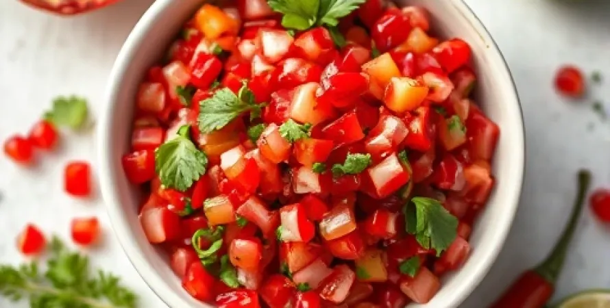Salsa aux grenades et fruits