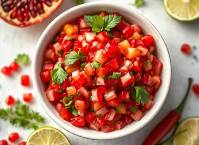 Salsa aux grenades et fruits