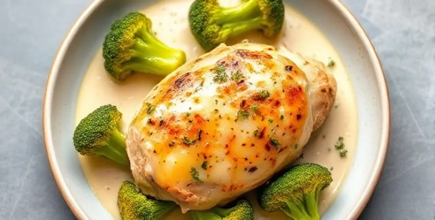 Poulet au brocolis et fromage