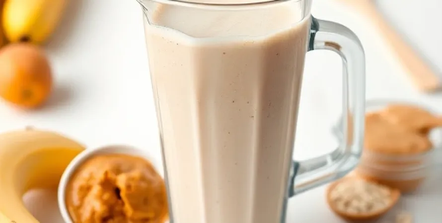 Smoothie à la banane et au beurre de cacahuètes