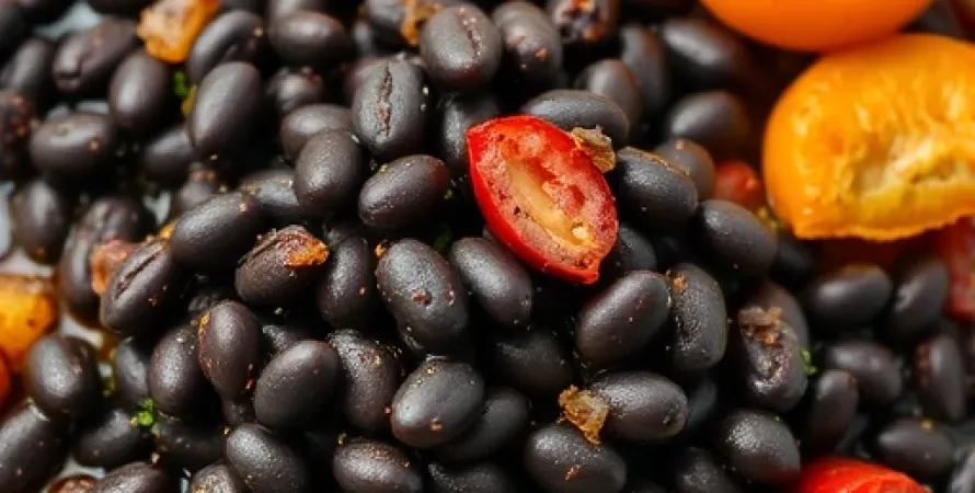 Haricots noirs au rhum et miel