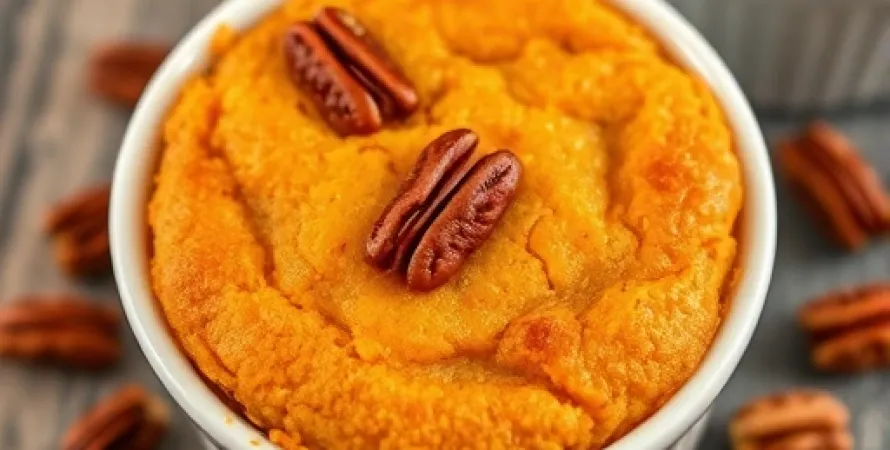 Soufflé de carottes aux noix de pecan