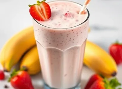 Smoothie aux fruits sans lactose