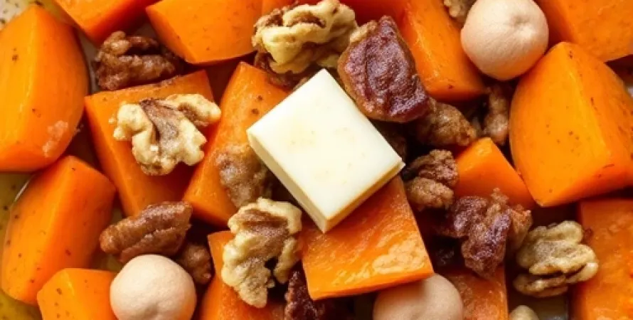 Patates douces au bourbon et au gingembre
