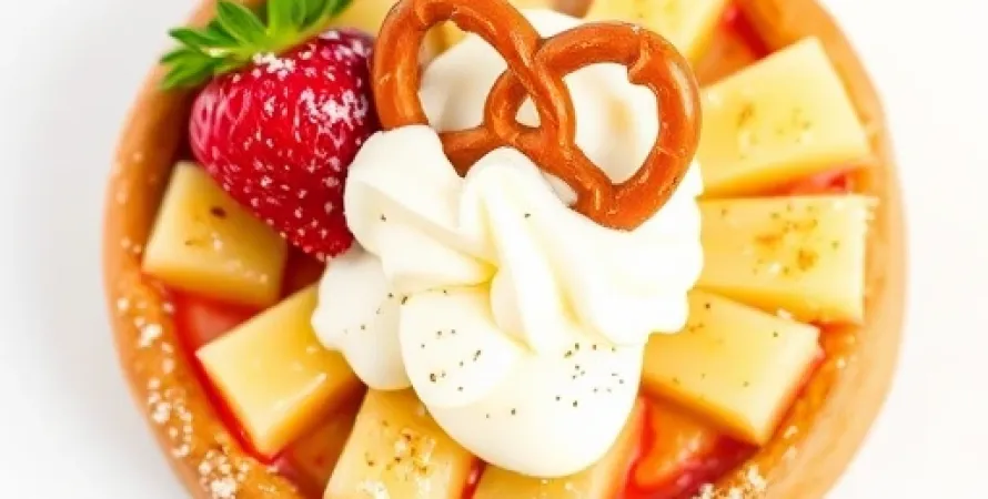Salade de fraises et ananas avec prézel