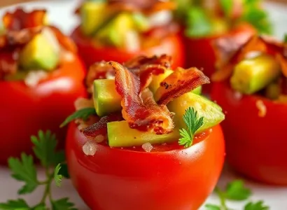 Tomates cerises farcies à l'avocat