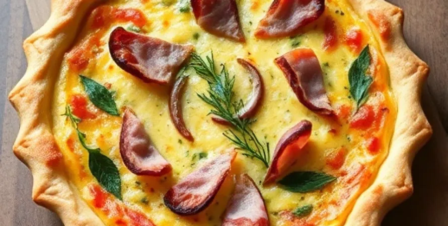 Quiche au fromage crémeux